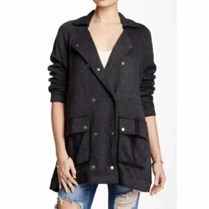 Women's Black Double-Breasted Jacket